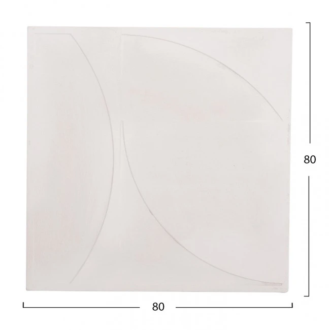 ΠΙΝΑΚΑΣ ΤΕΤΡΑΓΩΝΟΣ ΣΕΙΡΑ SANTORINI HM4508 MDF ΣΕ ΥΠΟΛΕΥΚΟ ΧΡΩΜΑ 80x4(πάχος)x80Υεκ.