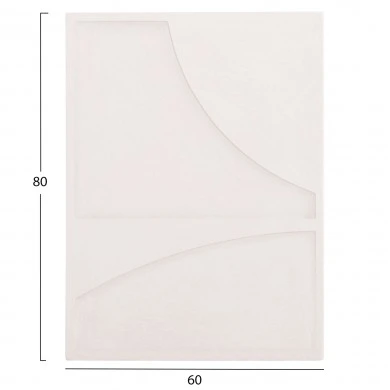 ΠΙΝΑΚΑΣ ΟΡΘΟΓΩΝΙΟΣ ΣΕΙΡΑ SANTORINI HM4509 MDF ΥΠΟΛΕΥΚΟ ΧΡΩΜΑ 60x4(πάχος)x80Υεκ.