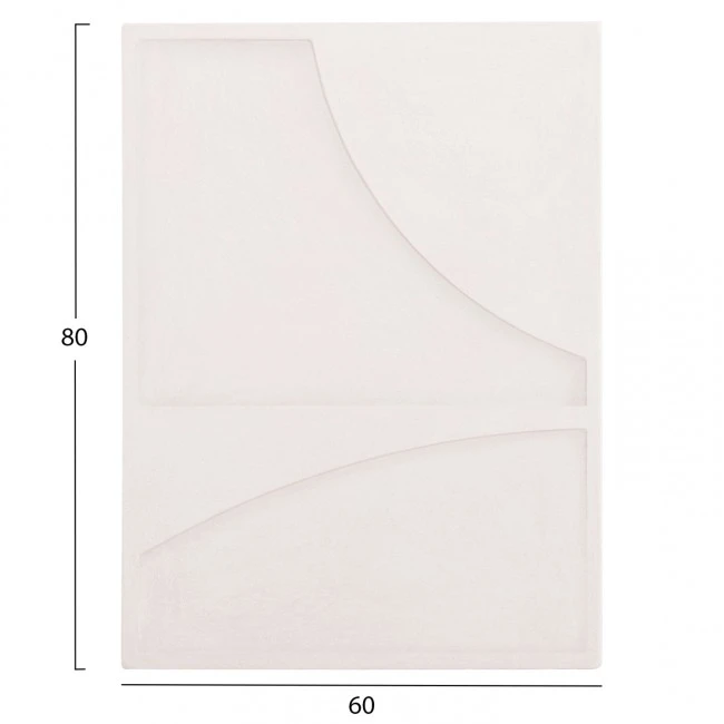 ΠΙΝΑΚΑΣ ΟΡΘΟΓΩΝΙΟΣ ΣΕΙΡΑ SANTORINI HM4509 MDF ΥΠΟΛΕΥΚΟ ΧΡΩΜΑ 60x4(πάχος)x80Υεκ.