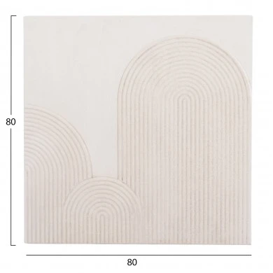 ΠΙΝΑΚΑΣ ΤΕΤΡΑΓΩΝΟΣ ΣΕΙΡΑ SANTORINI HM4517 MDF ΣΕ ΥΠΟΛΕΥΚΟ ΧΡΩΜΑ 80x4,5(πάχος)x80Υεκ.