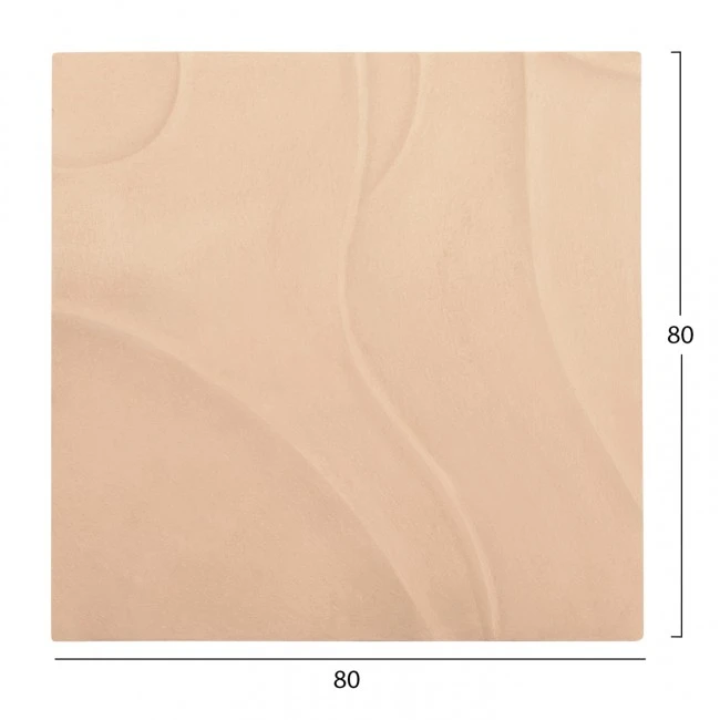 ΠΙΝΑΚΑΣ ΤΕΤΡΑΓΩΝΟΣ ΣΕΙΡΑ SANTORINI HM4520 MDF ΣΕ ΜΠΕΖ ΧΡΩΜΑ 80x4(πάχος)x80Υεκ.