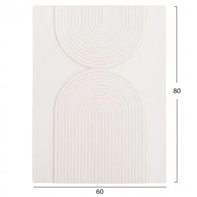 ΠΙΝΑΚΑΣ ΟΡΘΟΓΩΝΙΟΣ ΣΕΙΡΑ SANTORINI HM4523 MDF ΣΕ ΥΠΟΛΕΥΚΟ ΧΡΩΜΑ 60x4(πάχος)x80Υεκ.