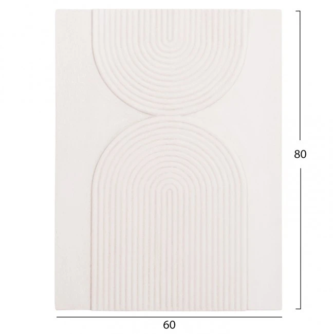 ΠΙΝΑΚΑΣ ΟΡΘΟΓΩΝΙΟΣ ΣΕΙΡΑ SANTORINI HM4523 MDF ΣΕ ΥΠΟΛΕΥΚΟ ΧΡΩΜΑ 60x4(πάχος)x80Υεκ.