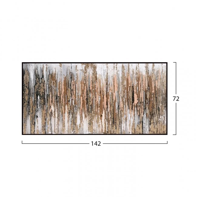 ΠΙΝΑΚΑΣ ΤΟΙΧΟΥ SEDIMENT HM4574.01 ΜΕ ΚΟΡΝΙΖΑ ΜΑΥΡΗ-ΚΑΜΒΑΣ 142x4.5x72Υεκ