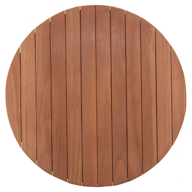 ΕΠΙΦΑΝΕΙΑ ΤΡΑΠΕΖΙΟΥ ΣΤΡΟΓΓΥΛΗ HM18132 ΞΥΛΟ TEAK--ΦΥΣΙΚΟ Φ60x4(πάχος)εκ.