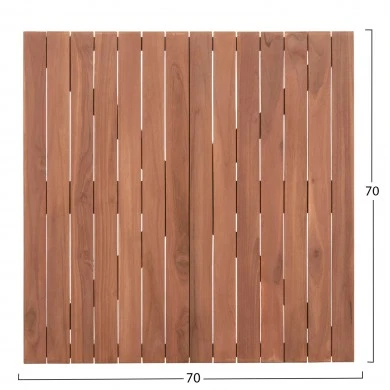 ΕΠΙΦΑΝΕΙΑ ΤΡΑΠΕΖΙΟΥ ΤΕΤΡΑΓΩΝΗ HM18136 ΞΥΛΟ TEAK--ΦΥΣΙΚΟ 70x70x4(πάχος)εκ.