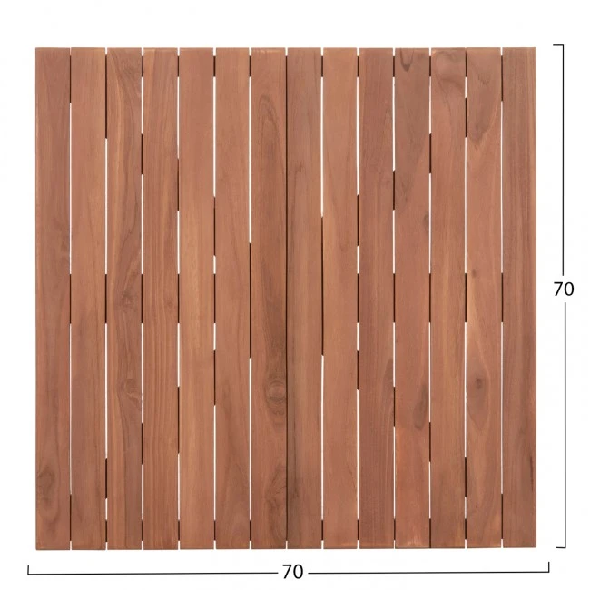 ΕΠΙΦΑΝΕΙΑ ΤΡΑΠΕΖΙΟΥ ΤΕΤΡΑΓΩΝΗ HM18136 ΞΥΛΟ TEAK--ΦΥΣΙΚΟ 70x70x4(πάχος)εκ.