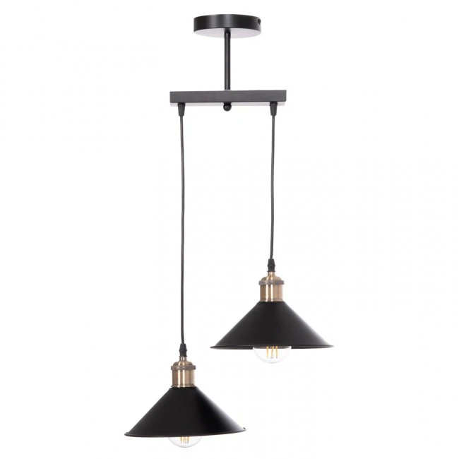 ΦΩΤΙΣΤΙΚΟ ΟΡΟΦΗΣ 2ΦΩΤΟ BELL HM7531.11 ΜΑΥΡΟ ΜΕΤΑΛΛΟ-ΧΑΛΚΙΝΟ ΝΤΟΥΙ Φ21,5x135Υεκ.