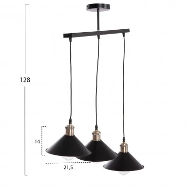 ΦΩΤΙΣΤΙΚΟ ΟΡΟΦΗΣ 3ΦΩΤΟ BELL HM7533.11 ΜΑΥΡΟ ΜΕΤΑΛΛΟ-ΧΑΛΚΙΝΟ ΝΤΟΥΙ Φ21,5x128Υεκ.