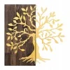 ΔΙΑΚΟΣΜΗΤΙΚΟ ΤΟΙΧΟΥ ΔΕΝΤΡΟ HM4751-ΦΥΛΛΑ ΜΕΤΑΛΛΟΥ ΧΡΥΣΑ-ΞΥΛΟ 58x3(βάθος)x58Υεκ.