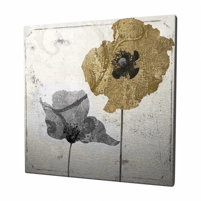 ΠΙΝΑΚΑΣ ΚΑΜΒΑΣ GOLDEN FLOWER HM7199.02 45x45x3 εκ.