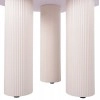 ΤΡΑΠΕΖΙ ΣΤΡΟΓΓΥΛΟ DORIK HM9768.01 MDF ΛΕΥΚΟ ΜΑΡΜΑΡΟ-MDF ΠΟΔΙΑ Φ120x77Υεκ.