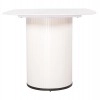 ΤΡΑΠΕΖΙ ΤΡΑΠΕΖΑΡΙΑΣ CORBY HM9771.01 12mmΚΕΡΑΜΙΚΟ ΛΕΥΚΟ ΜΑΡΜΑΡΟ-MDF ΛΕΥΚΟ 180x90x76Υ εκ.