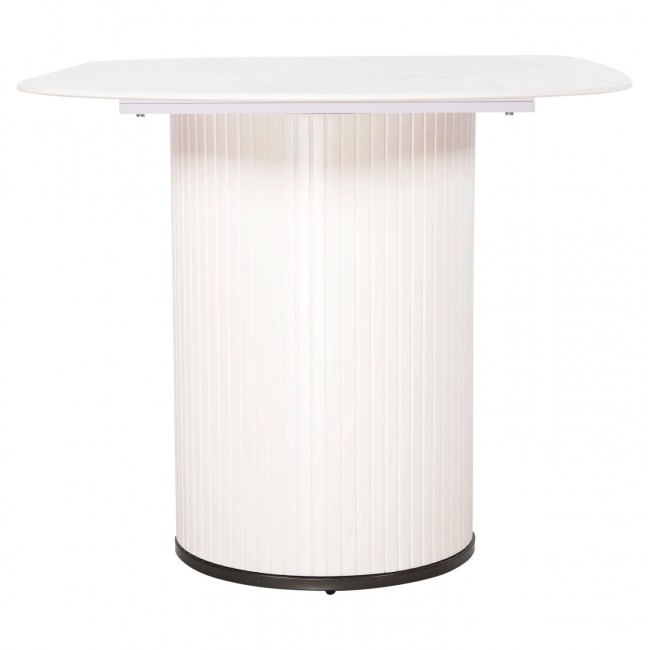 ΤΡΑΠΕΖΙ ΤΡΑΠΕΖΑΡΙΑΣ CORBY HM9771.01 12mmΚΕΡΑΜΙΚΟ ΛΕΥΚΟ ΜΑΡΜΑΡΟ-MDF ΛΕΥΚΟ 180x90x76Υ εκ.