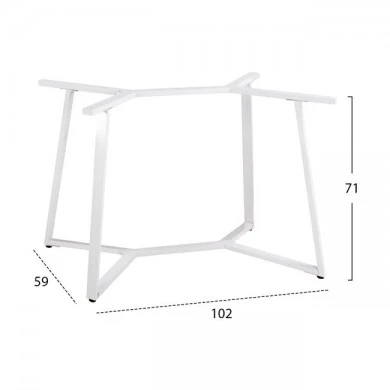 ΒΑΣΗ ΤΡΑΠΕΖΙΟΥ ΛΕΥΚΗ ΜΕΤΑΛΛΙΚΗ HM471.02 111X60X71Υ εκ.