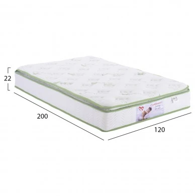 ΣΤΡΩΜΑ CONTINUOUS SPRING ΜΕ ΑΝΩΣΤΡΩΜΑ ALOE VERA 120X200 HM372.18 ΜΟΝΗΣ ΟΨΗΣ