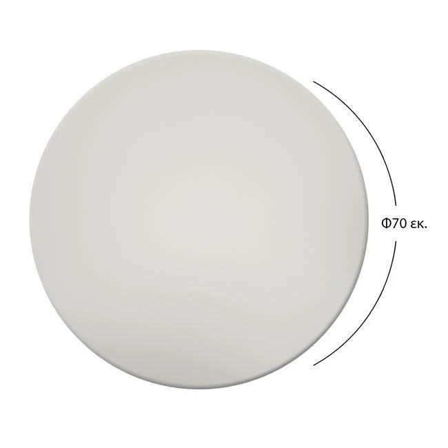 ΕΠΙΦΑΝΕΙΑ ΤΡΑΠΕΖΙΟΥ Φ70Χ2.5εκ. 101 WERZALIT ΣΕ ΛΕΥΚΟ ΧΡΩΜΑ HM5228.02