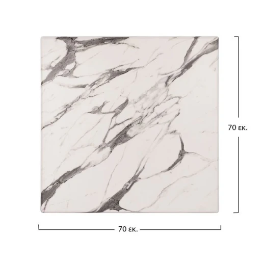 ΕΠΙΦΑΝΕΙΑ ΤΡΑΠΕΖΙΟΥ WERZALIT 70Χ70Χ3.5εκ. MARBLE WHITE-GREY 5657 HM5230.11