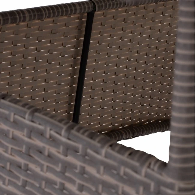 ΤΡΑΠΕΖΙ ΜΕΤΑΛΛΙΚΟ MILITARY RATTAN ΓΚΡΙ HM5141.31 120x70x75Υ εκ.