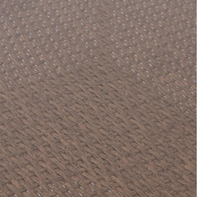 ΤΡΑΠΕΖΙ ΜΕΤΑΛΛΙΚΟ MILITARY RATTAN ΜΠΕΖ ΚΑΦΕ HM5141.32 120x70x75Υ εκ.