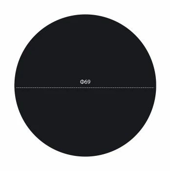 ΕΠΙΦΑΝΕΙΑ ΤΡΑΠΕΖΙΟΥ HPL HM5842.01 ΜΑΥΡΗ Φ69 εκ. ΠΑΧΟΥΣ 12mm.