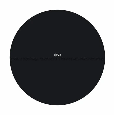 ΕΠΙΦΑΝΕΙΑ ΤΡΑΠΕΖΙΟΥ HPL HM5842.01 ΜΑΥΡΗ Φ69 εκ. ΠΑΧΟΥΣ 12mm.