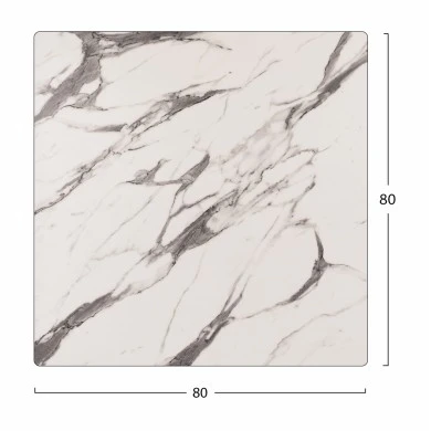 ΕΠΙΦΑΝΕΙΑ ΤΡΑΠΕΖΙΟΥ HPL HM5839.11 MARBLE WHITE-GREY 80x80 εκ. ΠΑΧΟΥΣ 12mm.