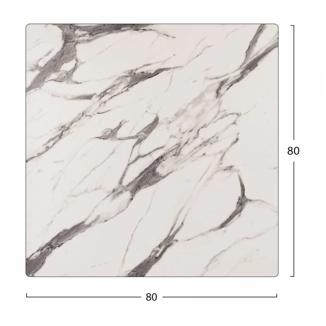 ΕΠΙΦΑΝΕΙΑ ΤΡΑΠΕΖΙΟΥ HPL HM5839.11 MARBLE WHITE-GREY 80x80 εκ. ΠΑΧΟΥΣ 12mm.