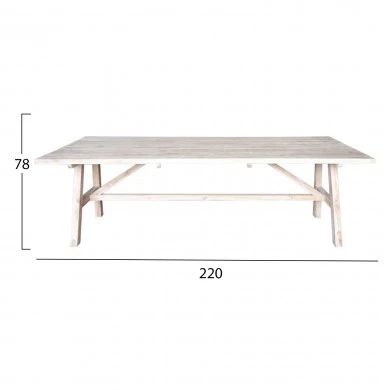 ΤΡΑΠΕΖΙ GROOVE HM9390.01 ΑΠΟ ΞΥΛΟ ΜΑΣΙΦ ΤΕΑΚ 220X100X90Υεκ.