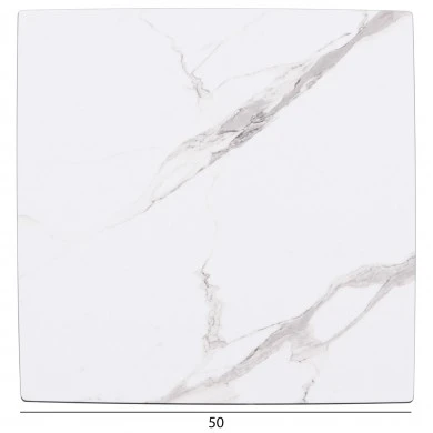 ΕΠΙΦΑΝΕΙΑ ΤΡΑΠΕΖΙΟΥ HPL GLOSSΥ HM6362.01 ΤΕΤΡΑΓΩΝΗ COMPACT ΛΕΥΚΟ ΜΑΡΜΑΡΟ 50x50x1.5εκ