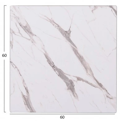 ΕΠΙΦΑΝΕΙΑ ΤΡΑΠΕΖΙΟΥ HPL GLOSSΥ HM6363.01 ΤΕΤΡΑΓΩΝΗ COMPACT ΛΕΥΚΟ ΜΑΡΜΑΡΟ 60x60x1.5εκ