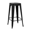 ΣΚΑΜΠΟ BAR ΜΕΤΑΛΛΙΚΟ MELITA ΣΕ ΜΑΥΡΟ ΜΑΤ 43x43x76Y εκ. HM8642.22