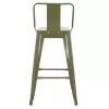 ΣΚΑΜΠΟ ΜΕΣΑΙΟΥ ΥΨΟΥΣ ΜΕΤΑΛΛΙΚΟ MELITA ΣΕ DARK OLIVE GREEN HM8574.03 42x42x98 cm.