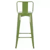 ΣΚΑΜΠΟ BAR ΜΕΤΑΛΛΙΚΟ MELITA ME ΠΛΑΤΗ ΣΕ LIGHT OLIVE GREEN HM8643.13 43Χ43Χ100εκ.