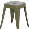 ΣΚΑΜΠΟ ΜΕΤΑΛΛΙΚΟ MELITA HM0096.43 ΣΕ DARK OLIVE ΧΡΩΜΑ 37x37x45Υεκ.