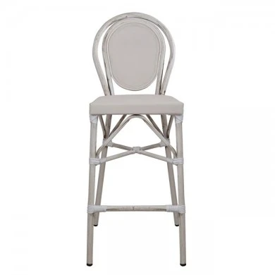 ΣΚΑΜΠΩ ΑΛΟΥΜΙΝΙΟΥ BAMBOO LOOK ΠΑΤΙΝΑ ΛΕΥΚΟ ΜΕ TEXTLINE HM5110 41x52x116 εκ.