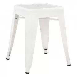 ΣΚΑΜΠΩ ΜΕΤΑΛΛΙΚΟ HM0096.21 MELITA ΣΕ ΧΡΩΜΑ MILK WHITE 39x39x46 εκ.