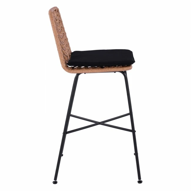 ΣΚΑΜΠΟ ΜΕΤΑΛΛΙΚΟ GAVIN HM5706 ΜΕ WICKER ΜΠΕΖ 47Χ59Χ111Υ εκ.