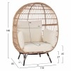 ΠΟΛΥΘΡΟΝΑ ΦΩΛΙΑ ALLEGRA HM5764 ΜΕ WICKER ΣΕ ΜΠΕΖ ΑΠΟΧΡΩΣΗ 110x85x148 εκ.