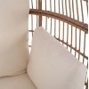 ΠΟΛΥΘΡΟΝΑ ΦΩΛΙΑ ALLEGRA HM5764 ΜΕ WICKER ΣΕ ΜΠΕΖ ΑΠΟΧΡΩΣΗ 110x85x148 εκ.