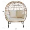 ΠΟΛΥΘΡΟΝΑ ΦΩΛΙΑ MIAMI 2 ΑΤΟΜΩΝ ΤΥΠΟΥ RATTAN HM5870.01 130x80x157Υ εκ.