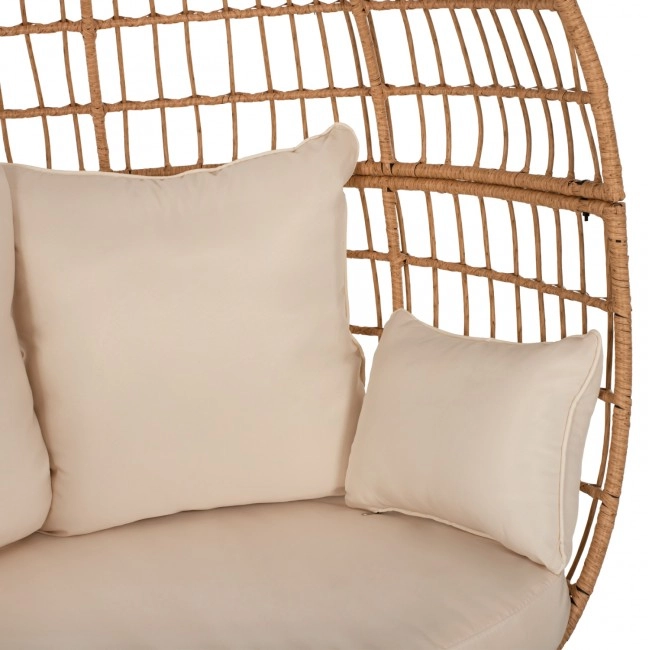 ΠΟΛΥΘΡΟΝΑ ΦΩΛΙΑ MIAMI 2 ΑΤΟΜΩΝ ΤΥΠΟΥ RATTAN HM5870.01 130x80x157Υ εκ.
