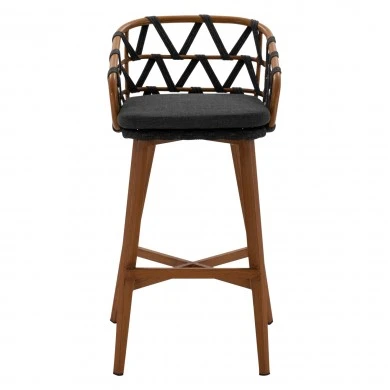 ΣΚΑΜΠΟ ΜΠΑΡ ΑΛΟΥΜΙΝΙΟΥ RICKO HM5781.11 ΚΑΦΕ ΣΚΕΛΕΤΟΣ--ΑΝΘΡΑΚΙ STRAP 56x59x102Υεκ.