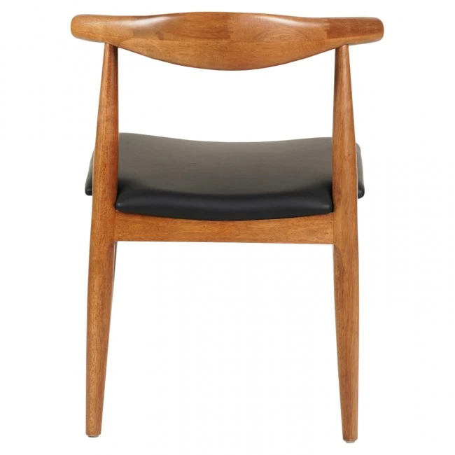 KΑΡΕΚΛΑ ΤΡΑΠΕΖΑΡΙΑΣ ALOR HM9947.03 RUBBERWOOD ΚΑΡΥΔΙ-ΜΑΥΡΟ PU 55x51x75Υεκ