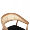 ΠΟΛΥΘΡΟΝΑ KOMODUS HM18012.02 ΞΥΛΟ ΟΞΙΑΣ-RATTAN-ΥΦΑΣΜΑ ΣΕ ΜΑΥΡΟ 55x49x80Υεκ.