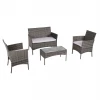 ΣΕΤ ΣΑΛΟΝΙ 4ΤΜΧ STASIA HM6089.02 ΣΥΝΘ.RATTAN ΓΚΡΙ-ΜΠΕΖ ΜΑΞΙΛΑΡΙΑ