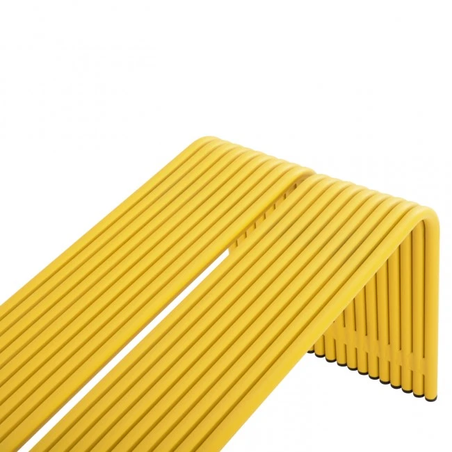 ΠΑΓΚΑΚΙ 2-ΘΕΣΙΟ ΣΕΙΡΑ INTREPID HM6327.06 ΑΛΟΥΜΙΝΙΟ ΣΕ ΚΙΤΡΙΝΟ ΧΡΩΜΑ 109,5x37,5x40,5Υεκ.