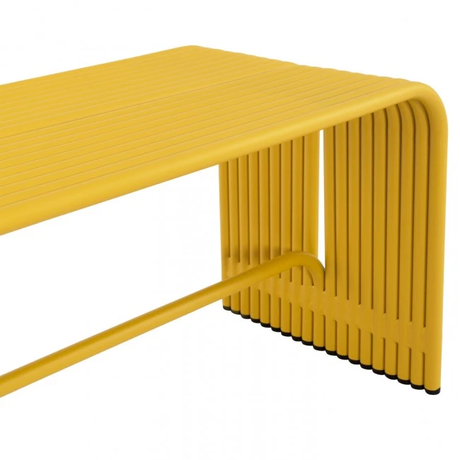 ΠΑΓΚΑΚΙ 2-ΘΕΣΙΟ ΣΕΙΡΑ INTREPID HM6327.06 ΑΛΟΥΜΙΝΙΟ ΣΕ ΚΙΤΡΙΝΟ ΧΡΩΜΑ 109,5x37,5x40,5Υεκ.