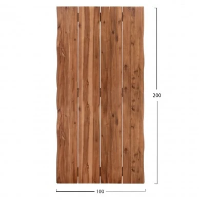 ΕΠΙΦΑΝΕΙΑ ΤΡΑΠΕΖΙΟΥ ΟΡΘΟΓΩΝΙΑ ΑΠΟ ΜΑΣΙΦ ΞΥΛΟ ΑΚΑΚΙΑΣ HM6303.01--200x100x3.5(πάχος)εκ