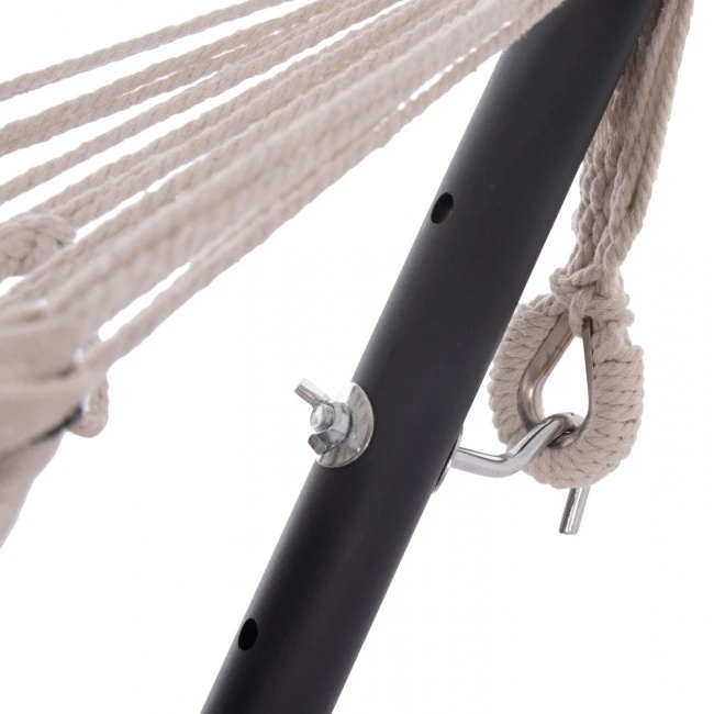 ΑΙΩΡΑ CRAVE HM6304.03 ΑΝΘΡΑΚΙ ΜΕΤΑΛ. ΣΚΕΛΕΤΟΣ--ΜΠΛΕ ΣΚΟΥΡΟ ΠΑΝΙ ΜΕ ΛΕΥΚΗ ΡΙΓΑ 265x93x105Υεκ